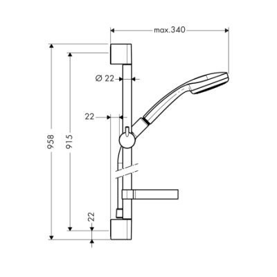 Душовий гарнітур Hansgrohe Croma 100 (27724000)