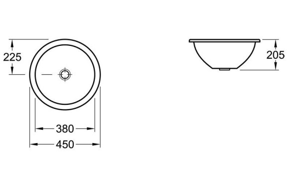 Умивальник врізний Villeroy&Boch Loop&Friends, 38 (61813801)