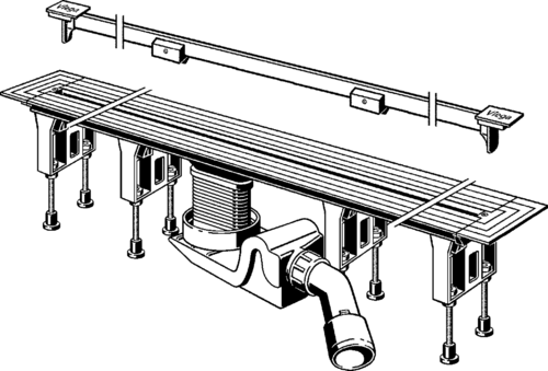 Душовий канал (трап) Viega Advantix Vario, дизайн-вставка Visign SR2, 120 (704360)