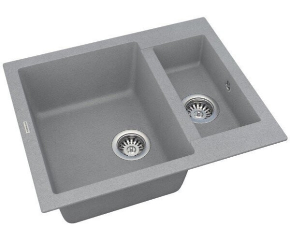 Кухонна мийка гранітна Vankor Orman, 61x49, сірий (ORMAN OMP 03.61 GRAY)