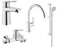 Комплект змішувачів 4 в 1 Grohe Bau Edge, хром (UA123218K0)