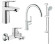 Комплект смесителей 4 в 1 Grohe Bau Edge, хром (UA123218K0)