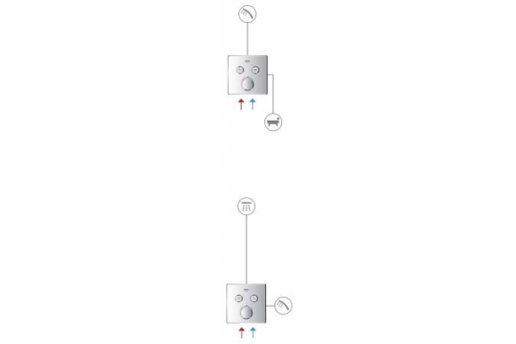 Смеситель для ванны Grohe Grohtherm SmartControl, однорычажный, хром (29145000)
