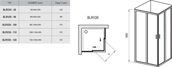 Душевая кабина Ravak Blix BLRV2K, 120x120 (1XVG0C00ZG) Душевая кабина Ravak Blix BLRV2K, 120x120 (1XVG0C00ZG)
