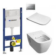 Комплект: Унітаз Kolo Modo + Інсталяція Geberit Duofix + Кришка + Клавіша Delta 51 (L33120000+458.126.00.1+L30112000+115.105.46.1)