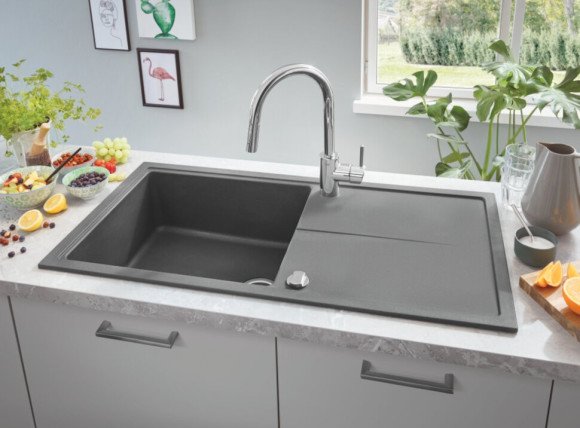Кухонная мойка гранитная Grohe K400, 100x50, серый (31641AT0)