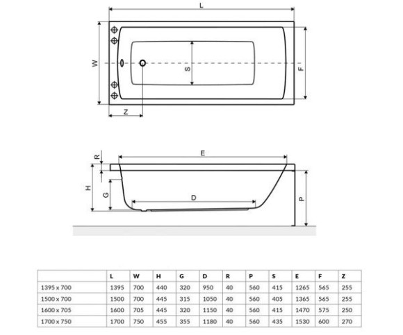 Ванна акрилова Excellent Aquaria, 160x70 (WAEX.AQU16WH)