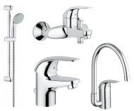 Комплект змішувачів 4 в 1 Grohe Euroeco, хром (UA123242K0)