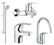 Комплект змішувачів 4 в 1 Grohe Euroeco, хром (UA123242K0)