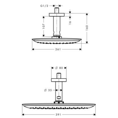 Верхній душ Hansgrohe PuraVida (27390000)