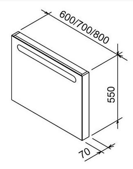 Зеркало в ванную Ravak Chrome, 55x80 (X000000550)