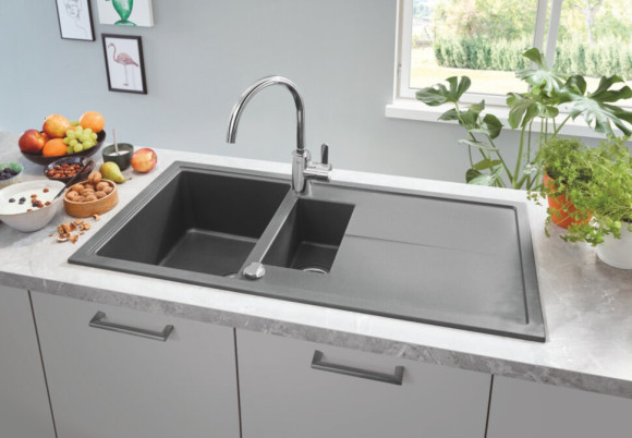 Кухонна мийка гранітна Grohe K400, 100x50, сірий (31642AT0)