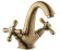 Змішувач для умивальника Emmevi Deco Classic, двовентильний, бронза (BR12013TC)