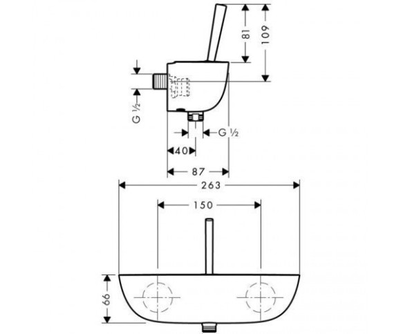 Cмеситель для душа Hansgrohe PuraVida, джойстик, хром (15672000)
