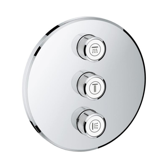 Смеситель для ванны Grohe Grohtherm SmartControl, трехвентильный, хром (29122000) Смеситель для ванны Grohe Grohtherm SmartControl, трехвентильный, хром (29122000)