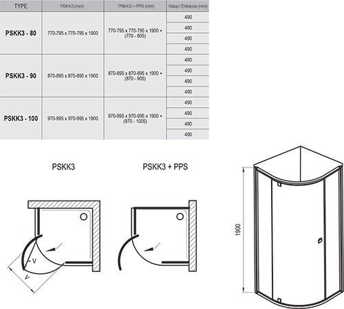 Душевая кабина Ravak Pivot PSKK3, 100x100 (376AAC00Z1) Душевая кабина Ravak Pivot PSKK3, 100x100 (376AAC00Z1)