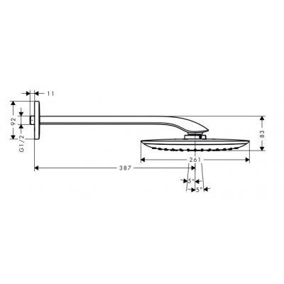 Верхний душ Hansgrohe PuraVida (27437000)