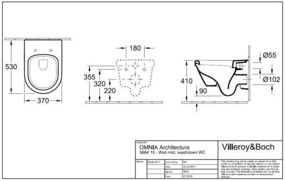 Унітаз підвісний Villeroy&Boch Architectura (568410R1)