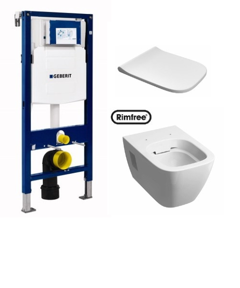 Комплект: Унітаз Kolo Modo Rimfree + Інсталяція Geberit Duofix + Кришка Soft-Close (L33120000+111.300.00.5+L30115000)