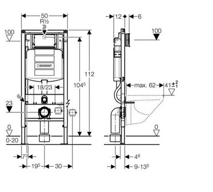 Комплект: Унітаз Kolo Modo Rimfree + Інсталяція Geberit Duofix + Кришка Soft-Close (L33120000+111.300.00.5+L30115000)