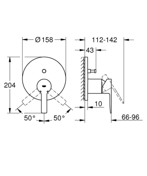 Змішувач для ванни Grohe Lineare New, одноважільний, хром (24064001)
