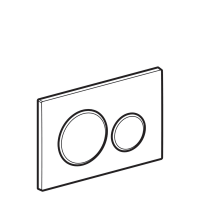 Змивна клавіша Geberit Sigma 20, чорний матовий, глянцевий хром (115.882.14.1)