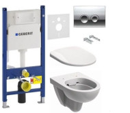 Комплект: Унітаз Kolo Nova Pro + Інсталяція Geberit Duofix + Кришка (M33120000+458.161.21.1+M30112000)