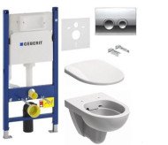 Комплект: Унітаз Kolo Nova Pro + Інсталяція Geberit Duofix + Кришка (M33120000+458.161.21.1+M30112000)