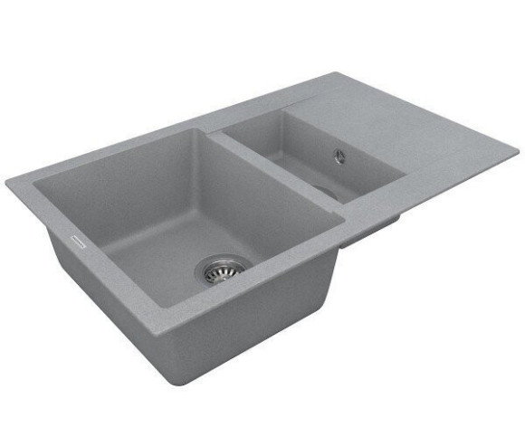 Кухонна мийка гранітна Vankor Orman, 80x49, сірий (ORMAN OMP 04.80 GRAY)