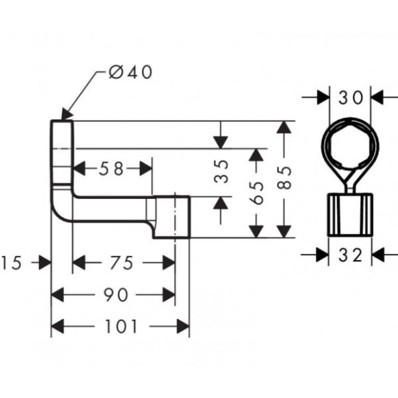 Тримач для душу Hansgrohe Porter Reno (28335000)