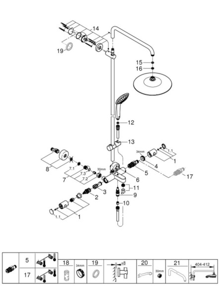 Душова система Grohe Euphoria (27475001)