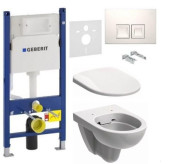 Комплект: Унітаз Kolo Nova Pro + Інсталяція Geberit Duofix + Кришка (M33120000+458.168.11.1+M30112000)