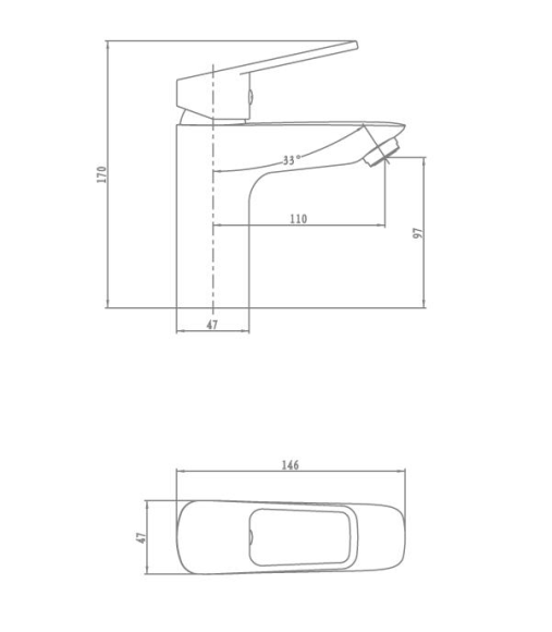 Змішувач для умивальника Aqua Rodos Boston 91363, одноважільний, хром (АР000040405)