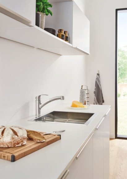 Смеситель для кухни Grohe Eurosmart, однорычажный, серебристый (30305DC0)