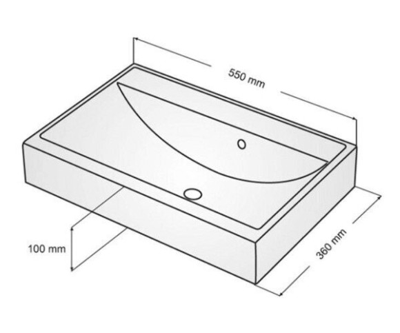 Умивальник врізний Fancy Marble Um, 55 (1005101)