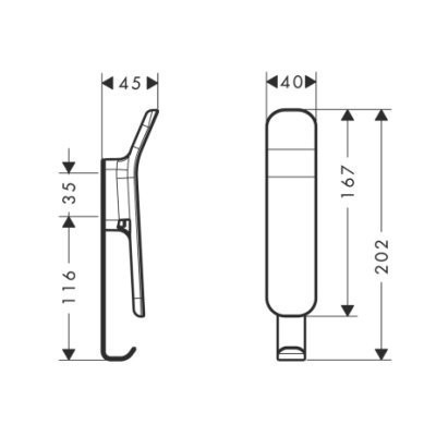 Крючок двойной Axor Bouroullec (42601000)
