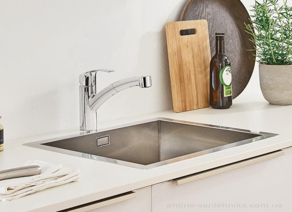 Змішувач для кухні Grohe Eurosmart, одноважільний, хром (30305000)