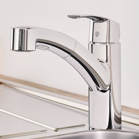 Змішувач для кухні Grohe Eurosmart, одноважільний, хром (30305000)