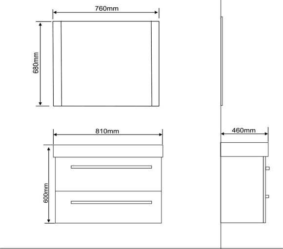 Дзеркало у ванну Zelberg Urban, 76x68 (0050760201)