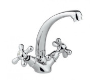 Змішувач для умивальника Emmevi Deco Classic, двовентильний, хром (SC12113TC)