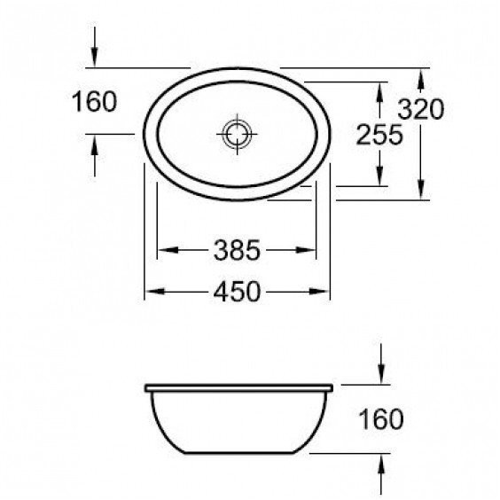 Умивальник врізний Villeroy&Boch Loop&Friends, 39 (616101R3)