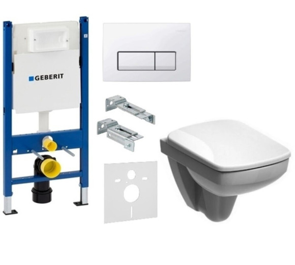 Комплект: Унітаз Kolo Nova Pro + Інсталяція Geberit Duofix + Кришка + Клавіша Delta 51  (M39018000+458.178.11.1+M30112000+115.105.11.1)