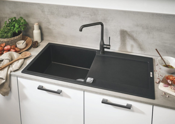 Кухонна мийка гранітна Grohe K500, 100x50, чорний (31645AP0)