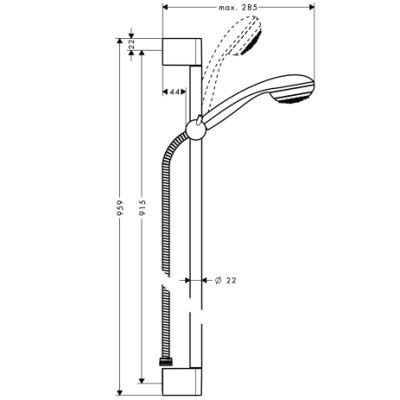 Душевой гарнитур Hansgrohe Crometta 85 (27651000) Душевой гарнитур Hansgrohe Crometta 85 (27651000)