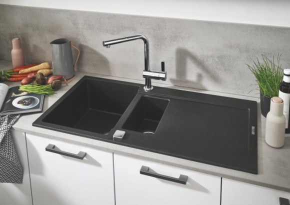 Кухонна мийка гранітна Grohe K500, 100x50, чорний (31646AP0)