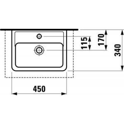Умивальник накладний Laufen Pro, 45 (H8119520001041)