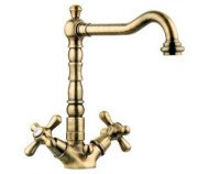 Змішувач для умивальника Emmevi Deco Old, двовентильний, бронза (BR12613)