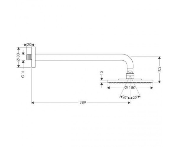 Верхний душ Hansgrohe Raindance Air (27468000)