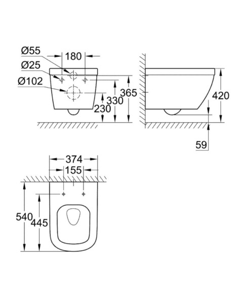 Унітаз підвісний Grohe Euro Ceramic (39328000)