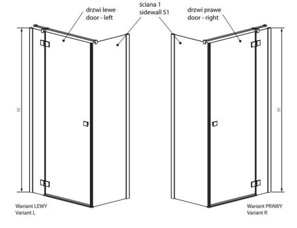 Душевая кабина Radaway Essenza New KDJ, левая, 120x120 (385042-01-01L)